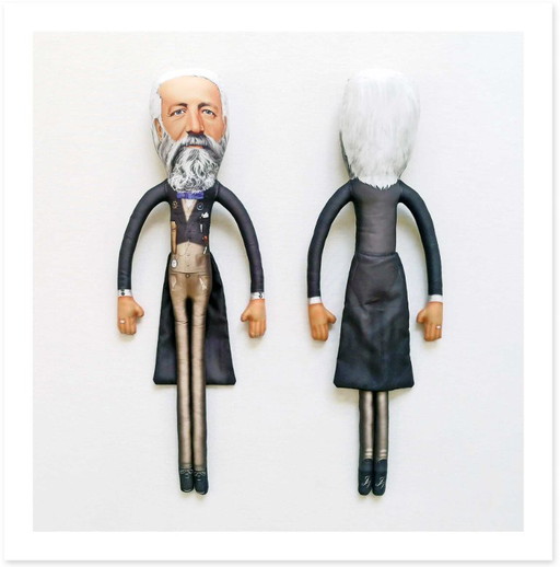 Jules Verne-cadeau | Cadeau voor boekenliefhebbers | Steampunk literaire decoratie | Handgemaakte Jules Verne-kunstpop