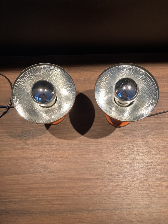 Image 1 of 2x Philips vintage spots wandlampjes (oranje)