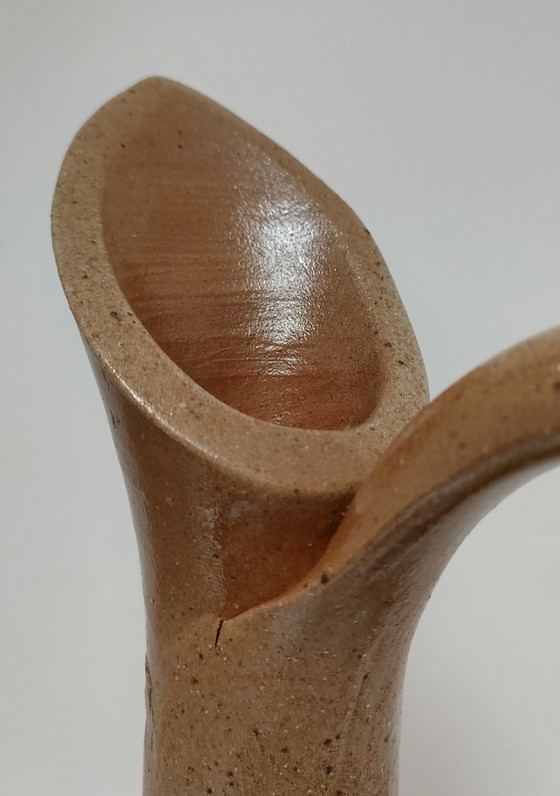 Image 1 of Pyriet aardewerken kan, jaren 70, hoogte 40,5 cm