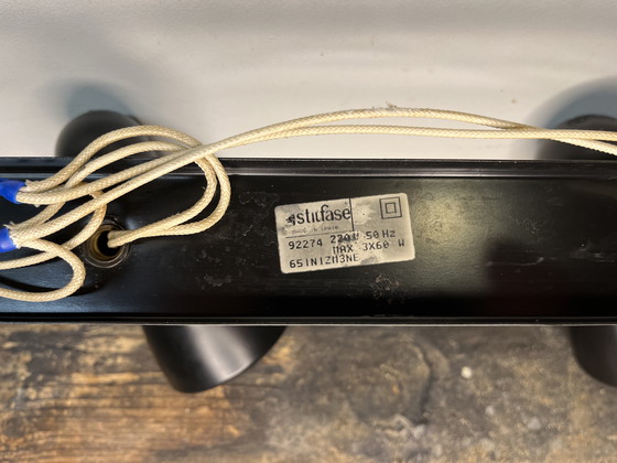 Image 1 of Black Vintage post modern Phase Madrid three spotlight ceiling lamp