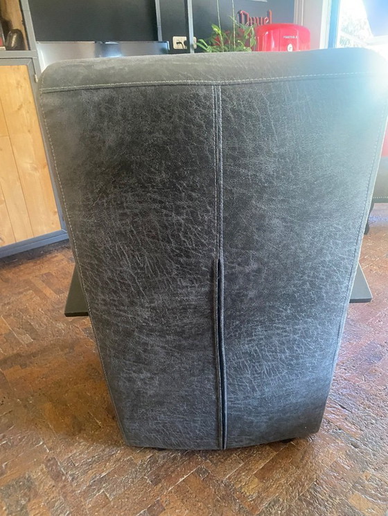 Image 1 of Industrieller Sessel aus Mikro-Leder mit Stahl