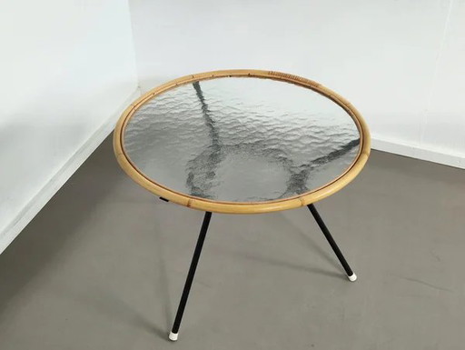 Rohé Noordwolde | Mesa auxiliar vintage de ratán