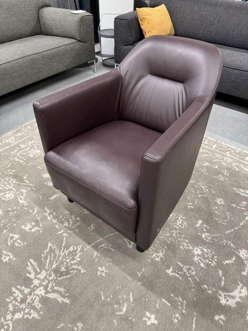 Rolf Benz Onda Fauteuil Leer Aubergine