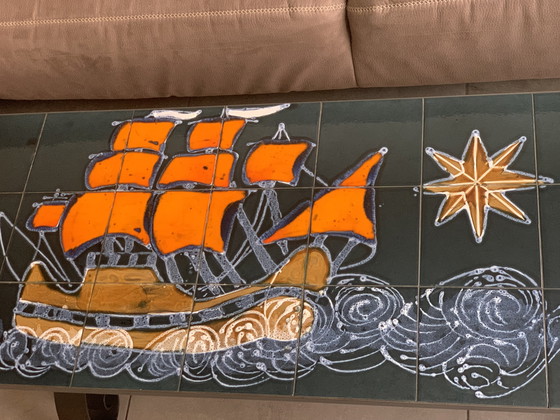 Image 1 of Vintage Ceramic Tile Table – 1960s/1970s