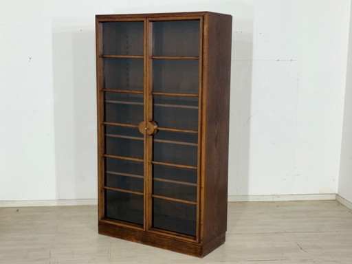 Art déco Vitrine Armoire Armoire vitrine en bois 1940