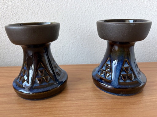 2 dänische Kerzenleuchter Søholm, Designer: Einar Johansen Typ 3339 von 1964