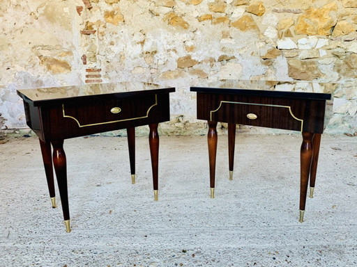 Mid Century, Vintage, Tables de nuit de style scandinave, Circa 1960s, Set of 2