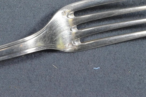 1920s Christofle Boréal Art Deco Silver-Plated Flatware Set by Luc Lanel - 37 Pieces with Case – Cutlery Sets (photo 8 of 17)