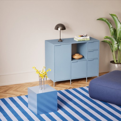 Aparador Tylko en azul cielo con puertas y cajones