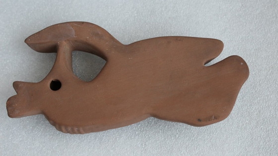 Image 1 of Wall painting, sculptural relief, kingfisher, terracotta