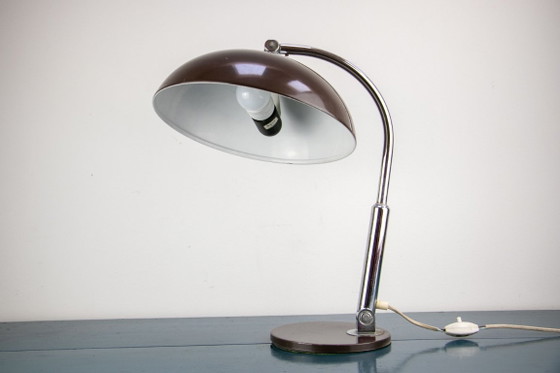 Hala Desk lamp model 144 by H. Busquet, brown metallic – Chrome (photo 6 of 10)