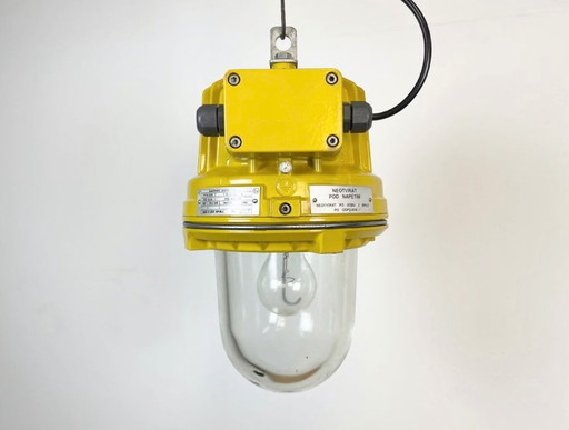 Yellow Industrial Explosion Proof Lamp from Elektrosvit, 1990s