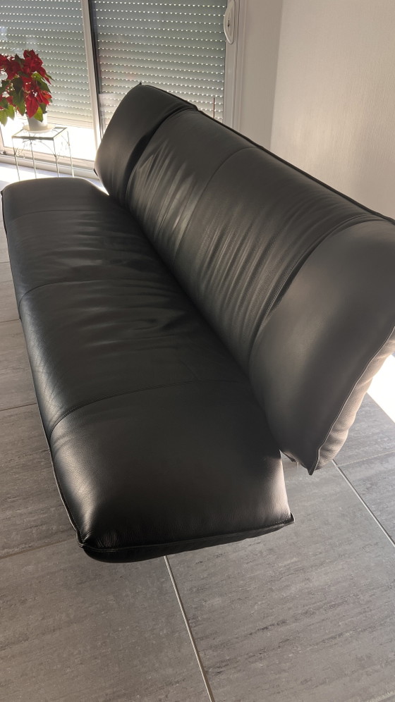 Image 1 of Leolux Tango 3-Sitzer-Sofa in schwarzem Leder