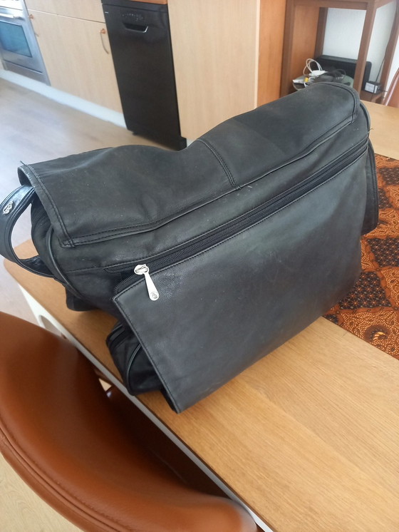 Image 1 of Borsa da weekend di Castelijn e Beerens in pelle nera prezzo nuovo 399,00 euro