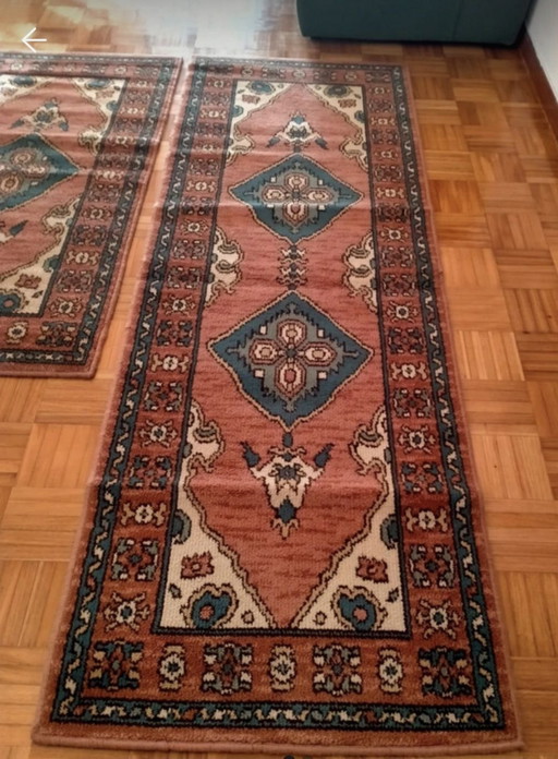 Set van 3 Vintage Kaukasische Tapijten – Pure Wol (Complete Set)