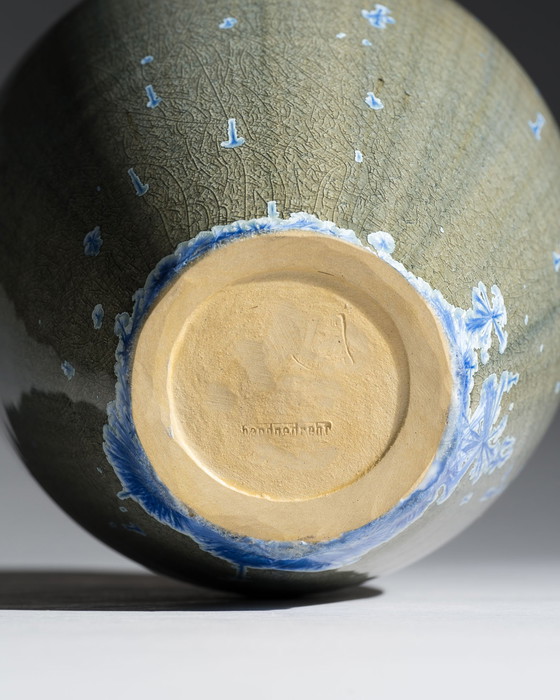 Image 1 of Albert Kiessling Studio Ceramic Vase Midcentury Crystalline Glaze DDR GDR H25cm