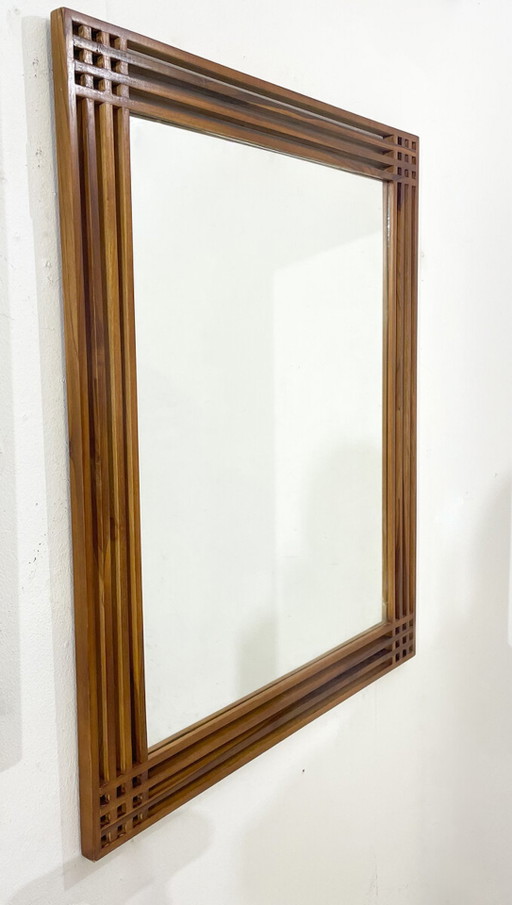 Mid Century Moderne Houten Spiegel