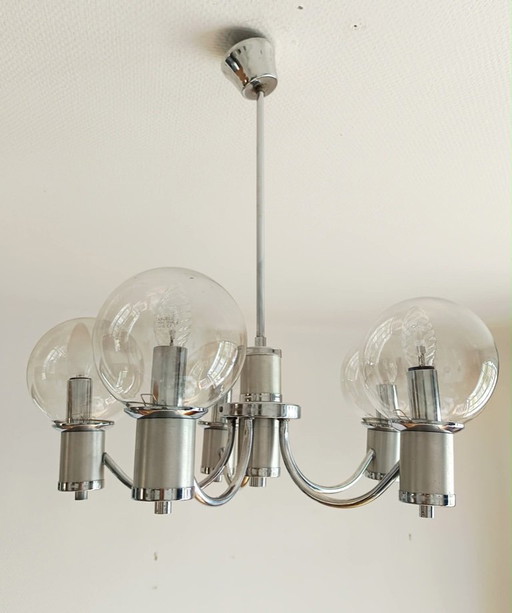Lustre Space Age Chromé – kroonluchters, Aluminium