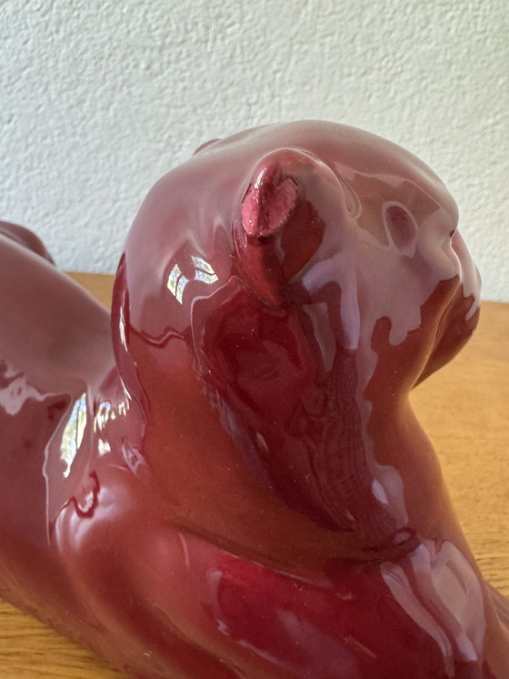 Image 1 of Panthère Céramique Art Déco