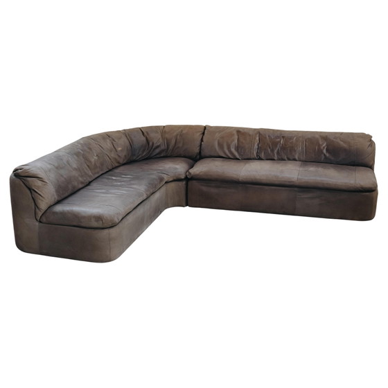 Giovanni Offredi pour Saporiti Italia Canapés en Cuir 1970 Italie – Aluminium, Leather (photo 3 of 28)