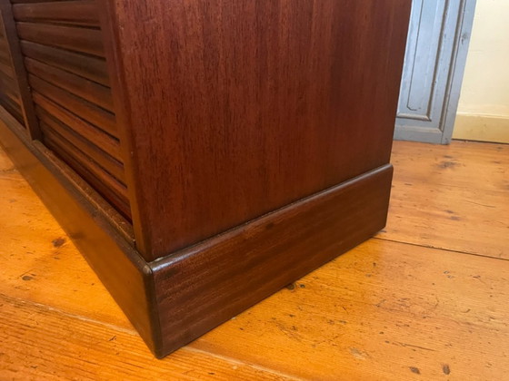 Roller shutter cabinet Filing cabinet Music cabinet Art Deco 1930 French – Storage cabinet, Aluminium (photo 9 of 15)