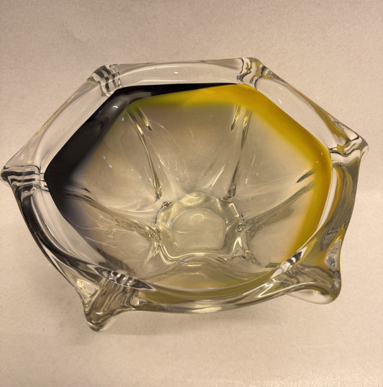 Image 1 of Signed studio glass bowl - Max Verboeket for Kristalunie Maastricht