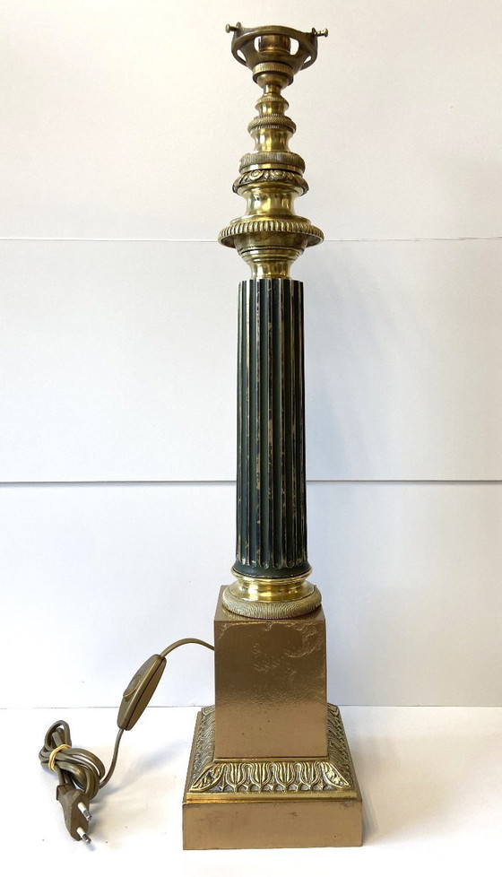 Image 1 of Large CARCEL Lamp in Gilt Bronze & Brass, Early 1800s Empire Period, France, Art