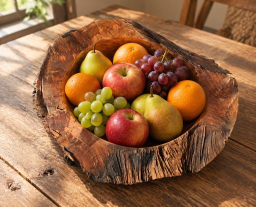 Rustic Wooden Decorative Bowl