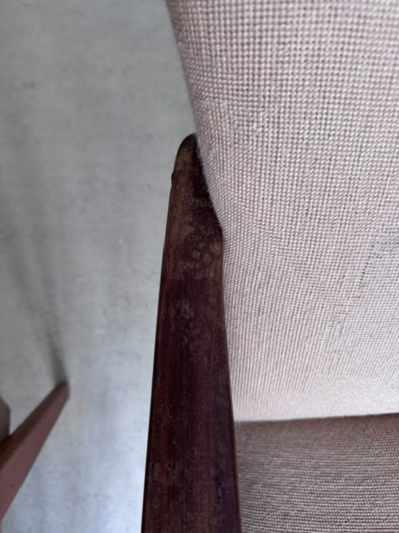 Two Nice Vintage Armchairs – Textile, Wood (photo 3 of 8)
