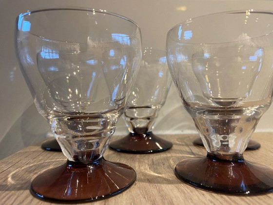 Image 1 of Kristalunie Maastricht vier Weingläser 1935