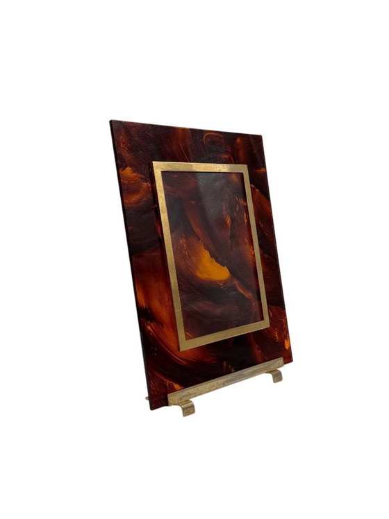 Image 1 of Bilderrahmen aus Acrylglas im Hollywood-Regency-Stil, im Stil von Gabriella Crespi, Italien, 1970er Jahre