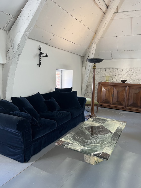 Image 1 of Mesa de centro rectangular de mármol 70s