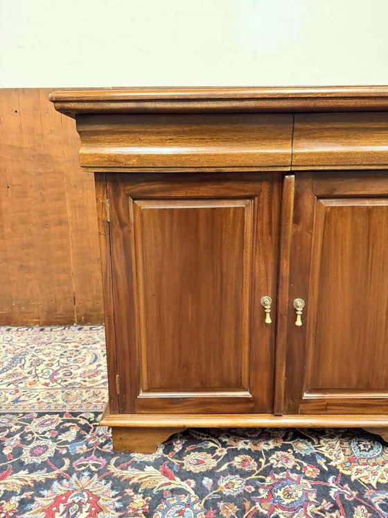Credenza da ufficio inglese classica, Credenze con vetrina, Marrone (foto 5 di 13)
