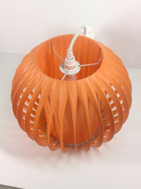 Vintage Hanglamp - Nederlands Design - Oranje - Space Age (photo 5 of 8)