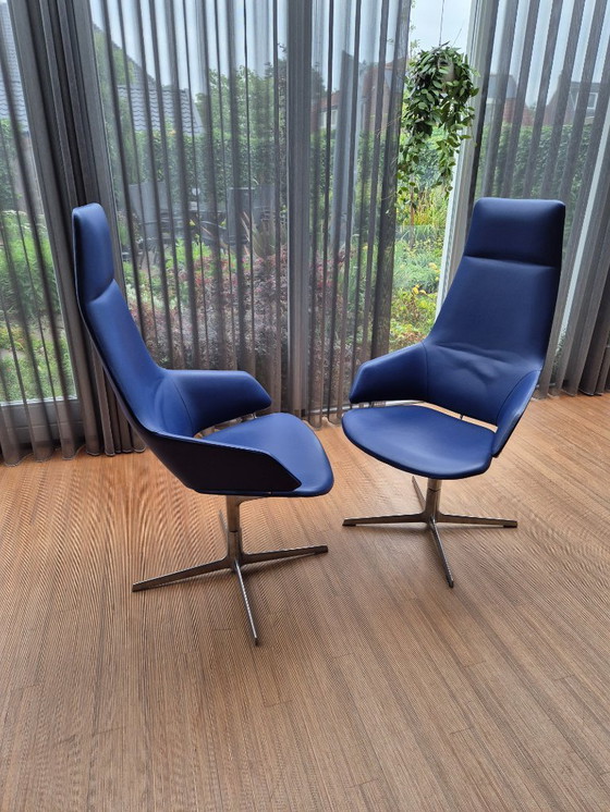Image 1 of 2 Luxe Design office chair van Arper – Model Aston 1923 - Blue Lether