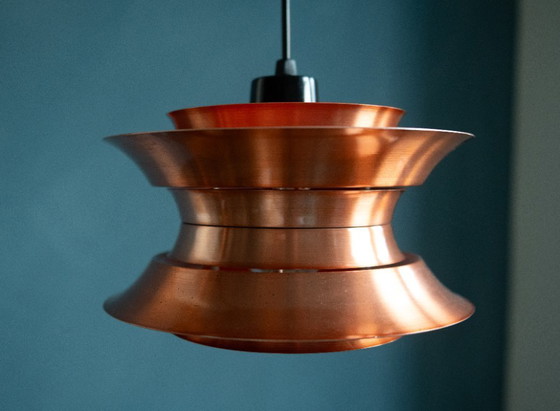 Image 1 of Kupferfarbene Carl Thore für Granhaga Pendelleuchte aus den 1960er Jahren