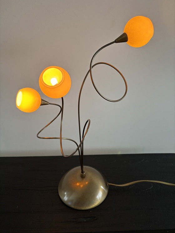 Image 1 of Italiaanse vintage messing buigzame lamp jaren 80