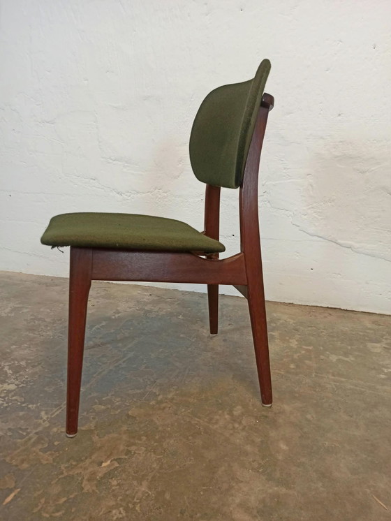 4 x sedie da pranzo mid-century – Tessile, Legno (photo 7 of 15)