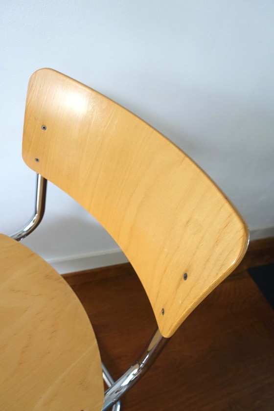 Thonet Mart Stam S 43 (5 x) – Eetkamerstoelen, Leather, Wood (photo 10 of 26)