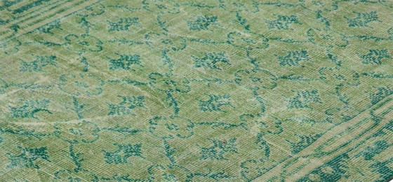 Tappeto turco vintage Oushak 250 × 166 cm – Verde, in lana, tessuto a mano – Tappeti, Wool (photo 7 of 10)