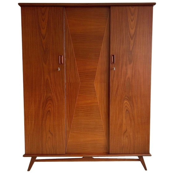 Image 1 of Armadio vintage danese di metà secolo, a tre ante, in teak, anni '60