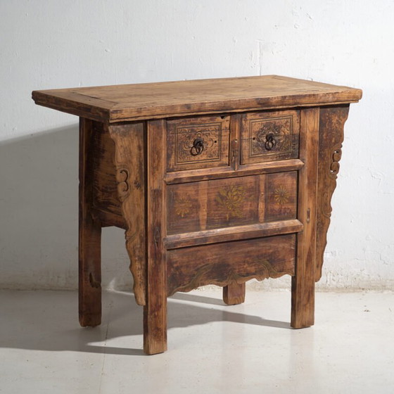 Antique carved console in pine wood – China, circa 1900 – Iron (photo 9 of 40)