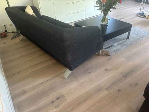 Canapé 2,5 places Ralph Benz (195 cm), tissu gris foncé,