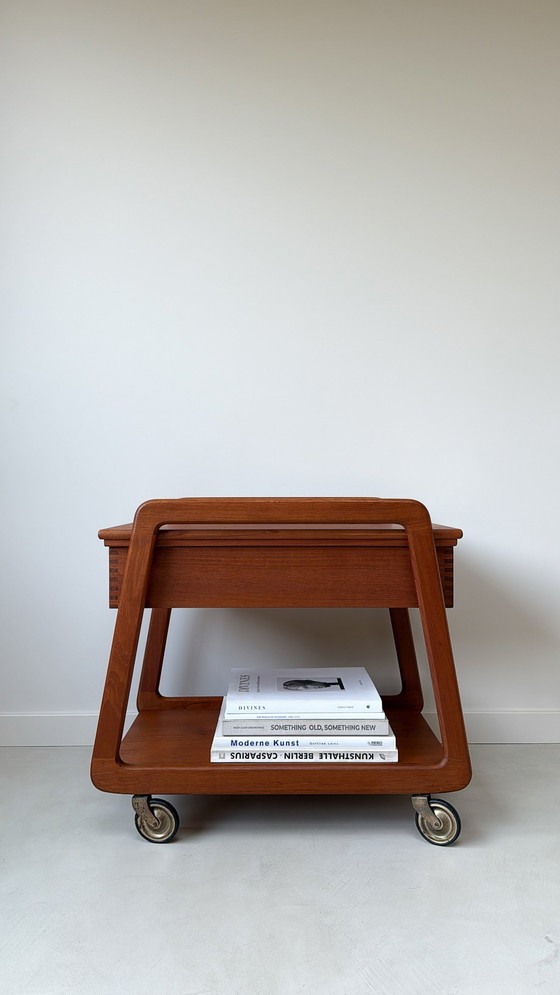 Image 1 of Vintage Danish wooden trolley / serving trolley from Sika Møbler