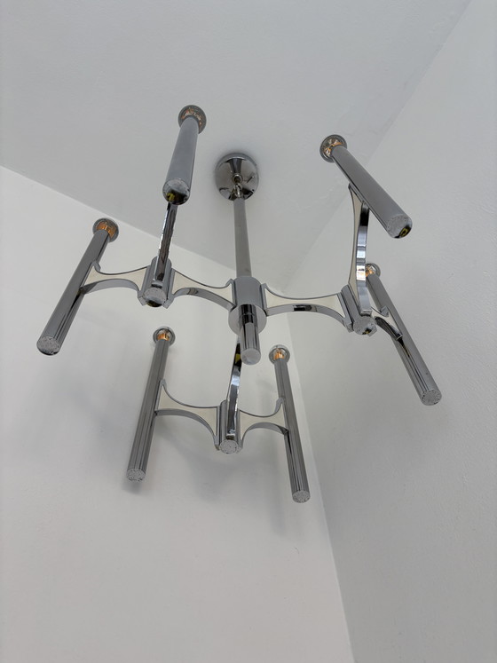 Image 1 of Vintage Sciolari Orbit Kroonluchter (6 lampen)