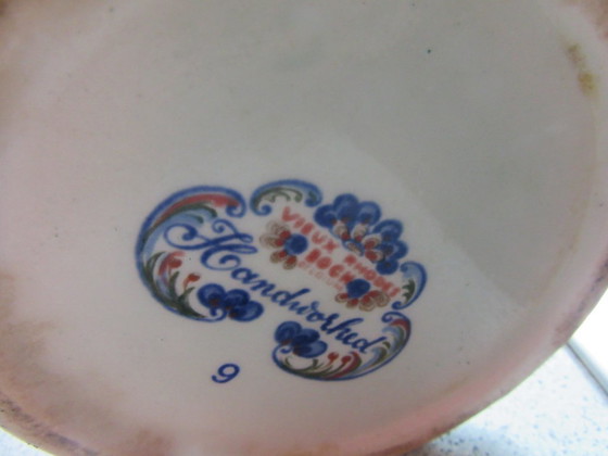 Image 1 of Boch "Vieux Rhodes" tall vase 26 cm handworked. 50's, vintage