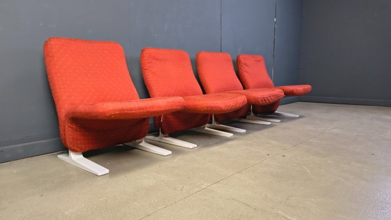 Image 1 of Pierre Paulin Concorde chairs, set of 4, 1960s