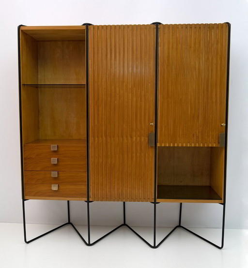 Taichiro Nakai Teak Wall Cabinet by Consorzio La Permanente Mobili, 1950s