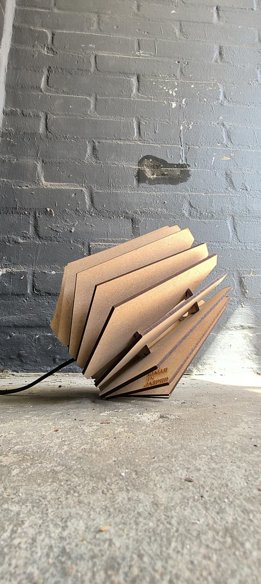 Van Tjalle and Jasper Mini-spot table lamp laser-cut MDF lamp modern minimalist design