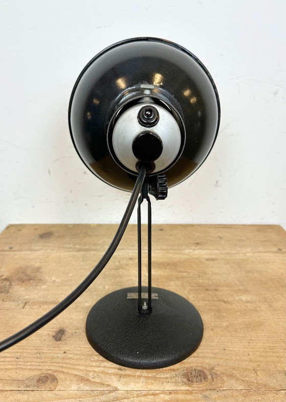 Image 1 of Vintage Black Enamel Table Photo Lamp, 1950s